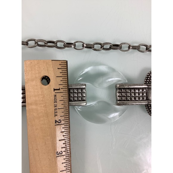 Chico’s Acrylic Rings Chain & Links Adjustable Belt Size OSFM EUC main image 5